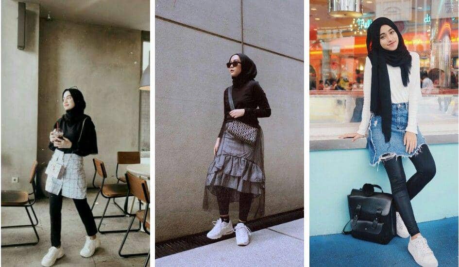 10 Ide Mix and Match Rok Pendek untuk Hijab Outfit | IDN Times