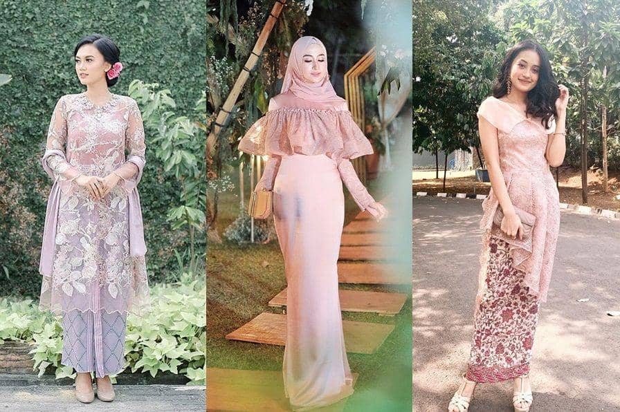 model kebaya dress panjang modern 7 Rekomendasi Dress Kebaya Modern Model Terbaru