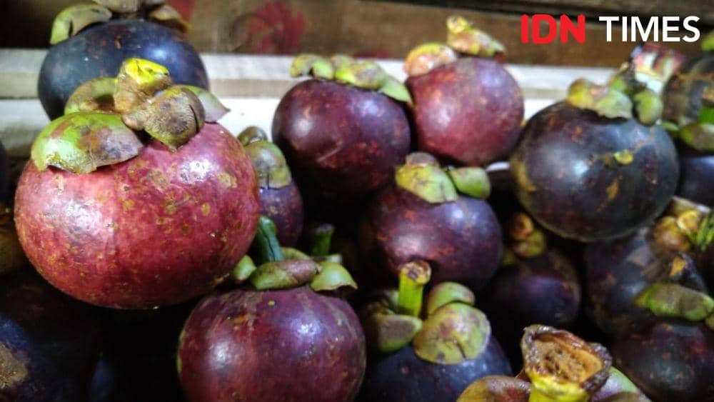 Ilustrasi Buah Manggis di Pasar (IDN Times/Shemi)