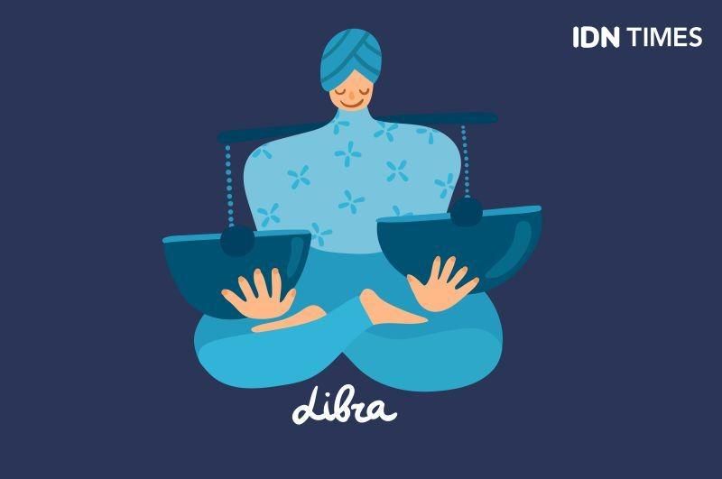 Ilustrasi Zodiak Libra (IDN Times/Mardya Shakti)