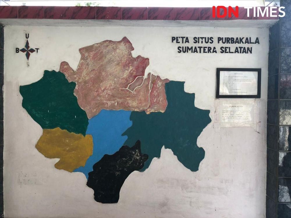 Peta sebaran wilayah purbakala Sumatra Selatan (IDN Times/Rangga Erfizal)