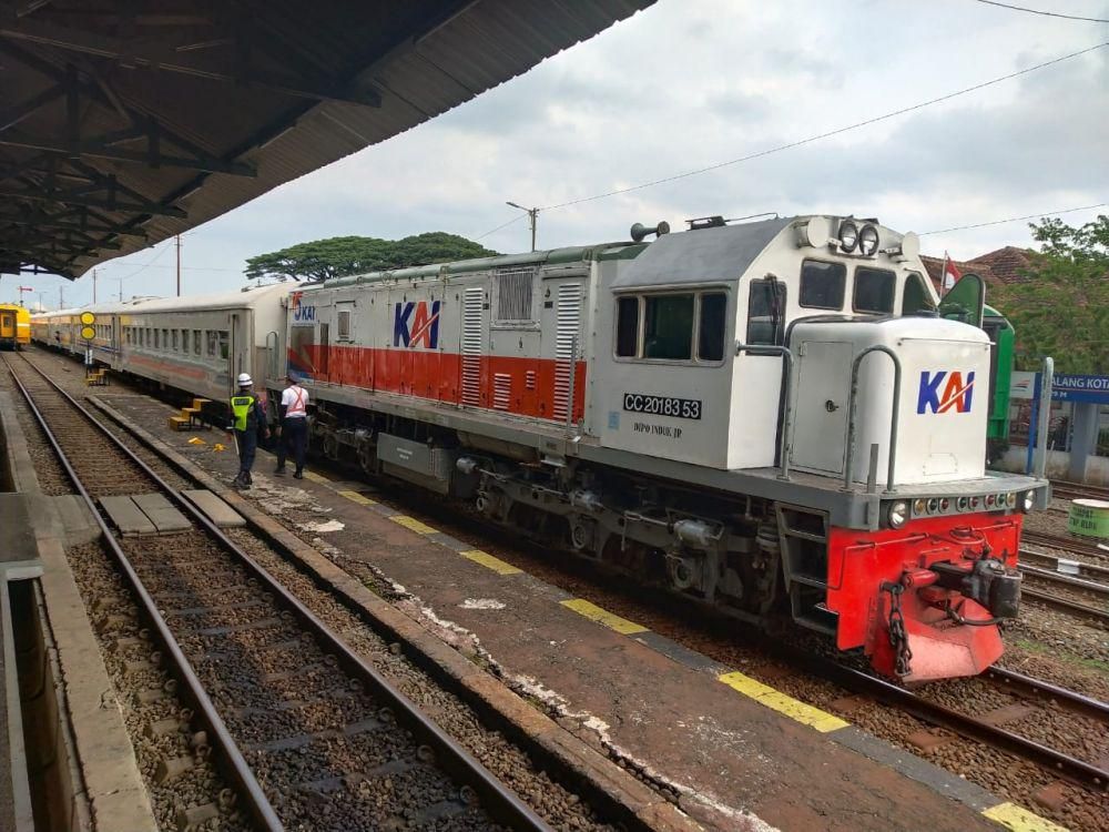 Operasional kereta api di Stasiun Malang Kota Lama tetap normal. Dok/Humas PT KAI