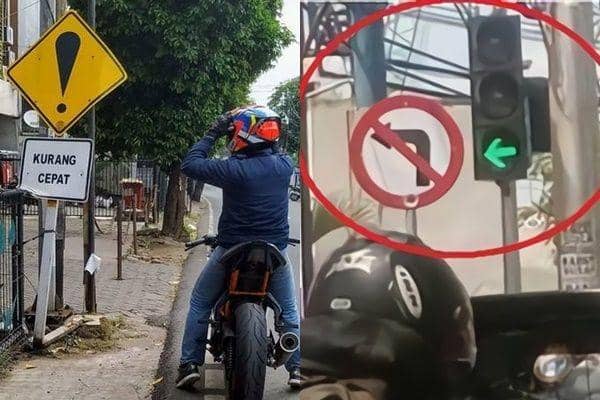 10 Potret Orang Dibikin Bingung Rambu Lalu Lintas Ini Kocak | IDN Times