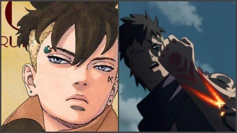 Kawaki di sampul Boruto bab 59 (kiri) dan episode 1 Boruto (kanan). mangaplus.shueisha.co.jp/Boruto Naruto Next Generations