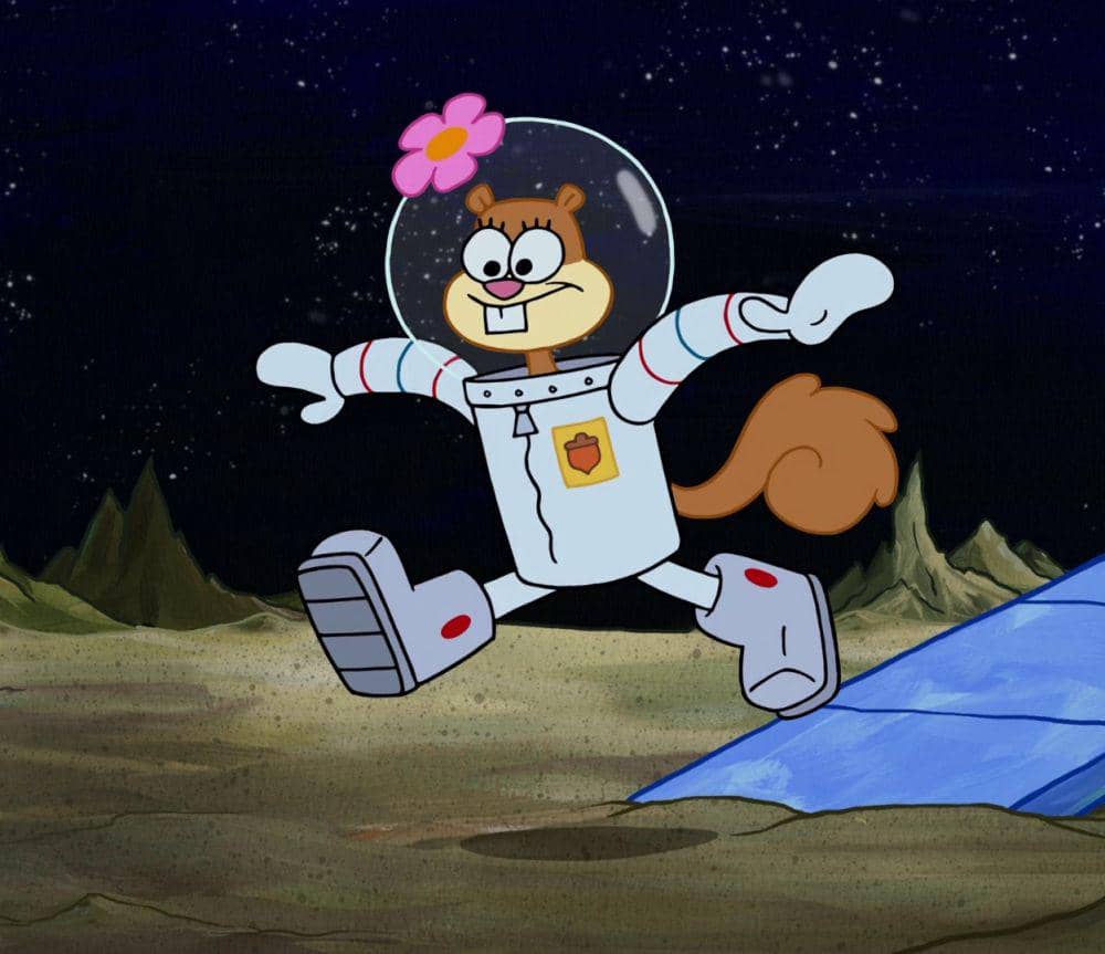 Sandy jadi astronot. (dok.Nickelodeon/SpongeBob SquarePants)