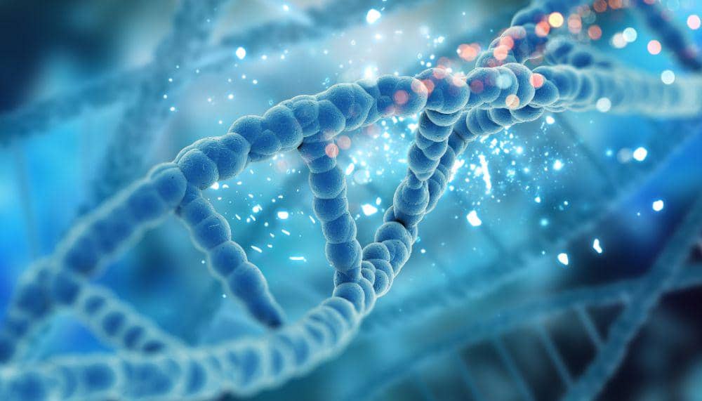 Ilustrasi struktur heliks DNA (freepik.com/kjpargeter)