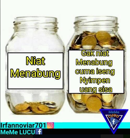 Meme menabung (facebook.com/MeMe LUCU)
