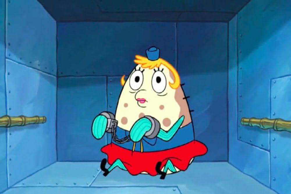 Mrs. Puff masuk penjara. (dok. Nickelodeon/SpongeBob SquarePants)