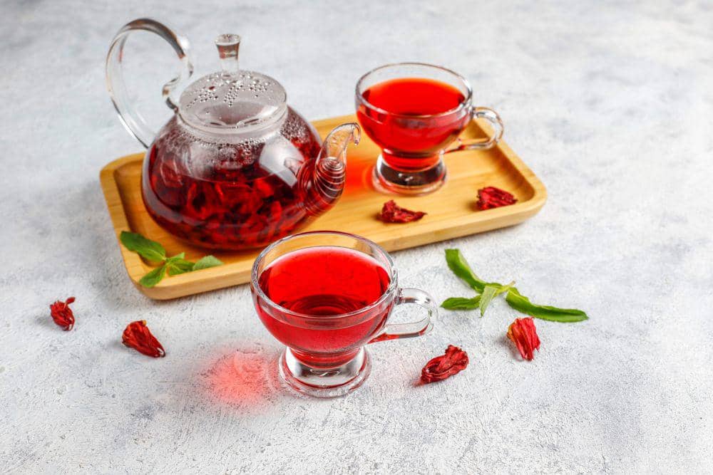 Potret karkade atau hibiscus tea