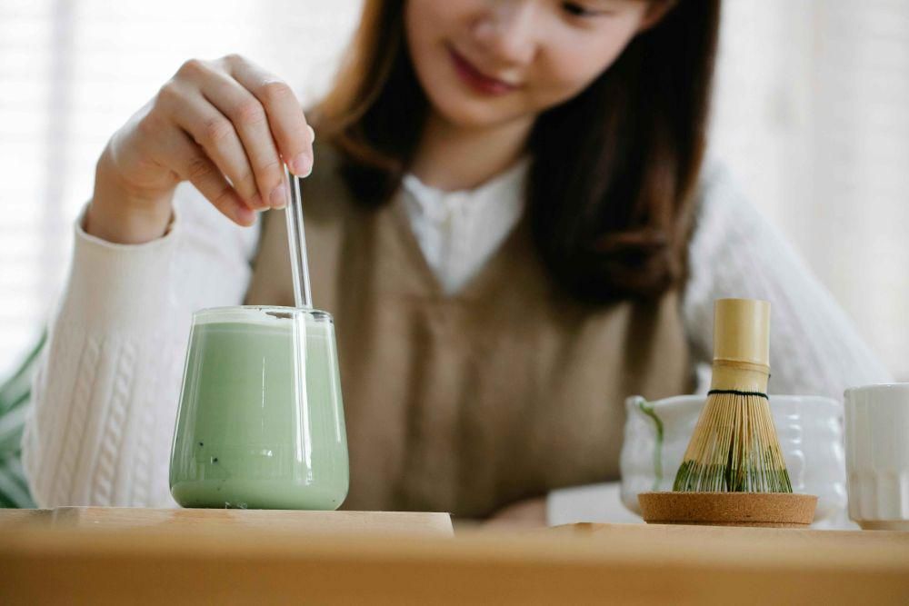 ilustrasi matcha milkshake (pexels.com/Anna Pou)