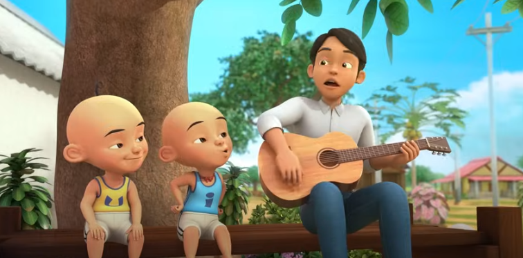 cuplikan Upin Ipin episode "Muzikal Kampung Durian Runtuh" (youtube.com/Les' Copaque Production)