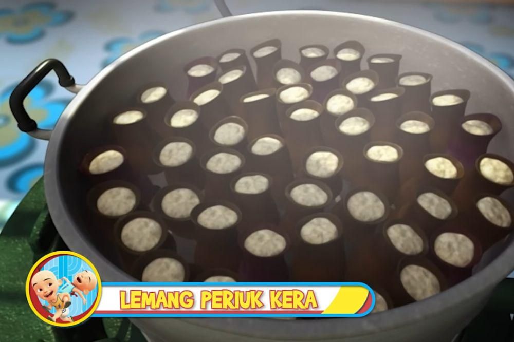 lemang periuk kera di serial Upin dan Ipin (youtube.com/Les' Copaque Production)
