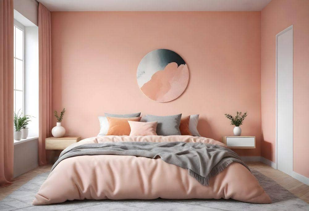 kamar tidur simpel dan elegan nuansa pink (freepik.com/freepik)