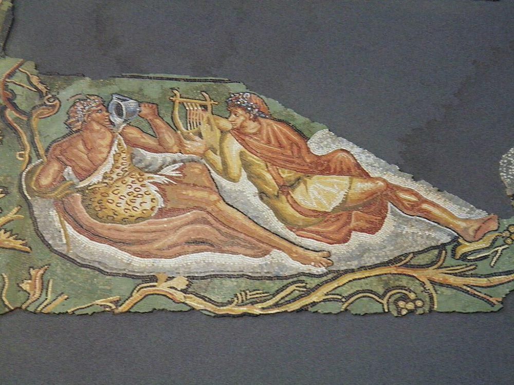 ilustrasi dewa-dewa yang sedang menikmati ambrosia (commons.wikimedia.org/Carole Raddato from FRANKFURT, Germany)