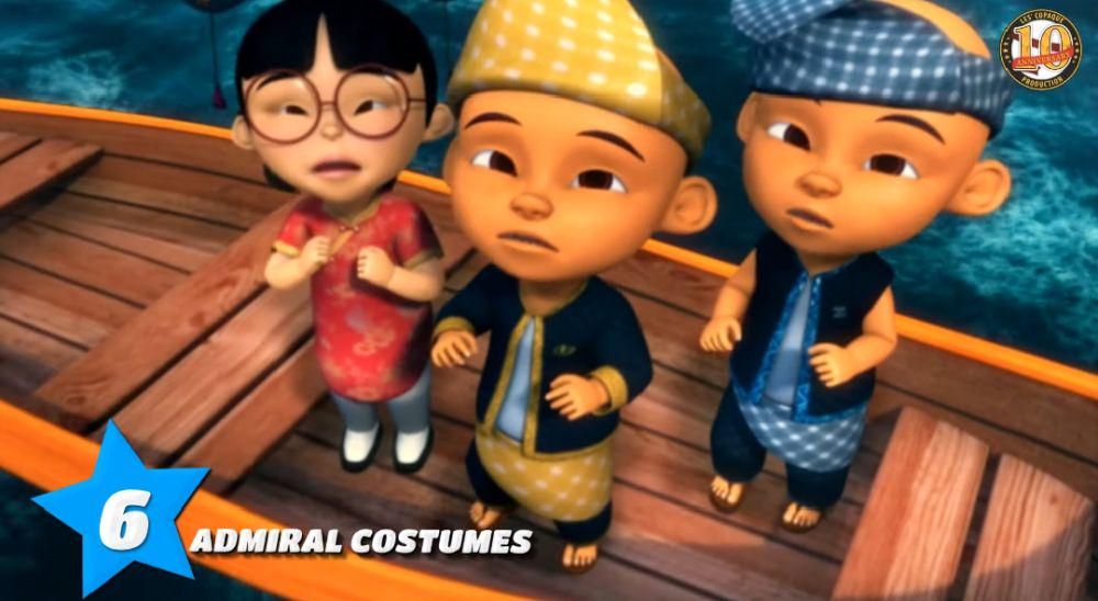 kostum ikonis Upin dan Ipin (youtube.com/Les' Copaque Production)