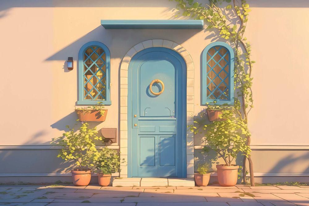ilustrasi desain pintu rumah (freepik.com/freepik)