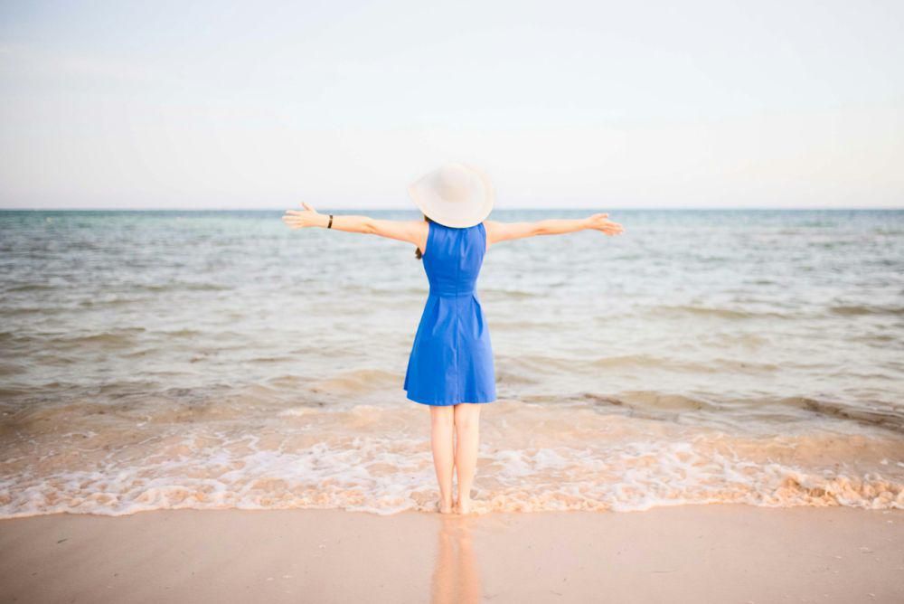 Potret liburan ke pantai 