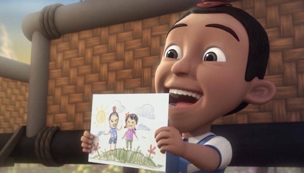 cuplikan adegan Jarjit di Upin & Ipin (tiktok.com/officialmnctv)