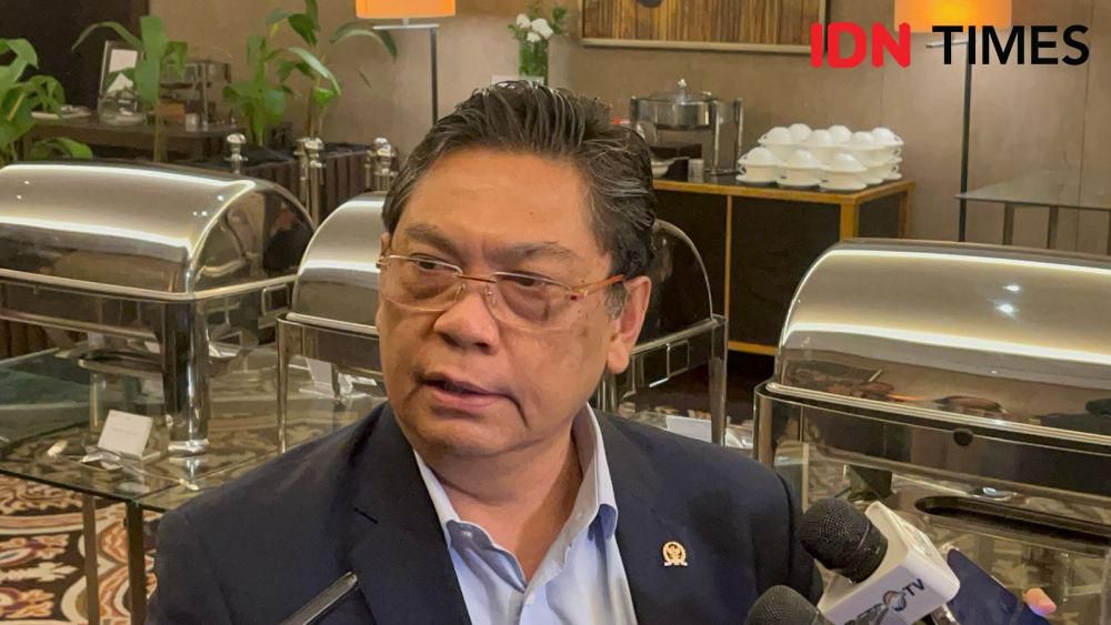 Ketua Komisi I DPR dari fraksi PDI Perjuangan (PDIP), Utut Adianto di Hotel Fairmont. (IDN Times/Aryo Damar)