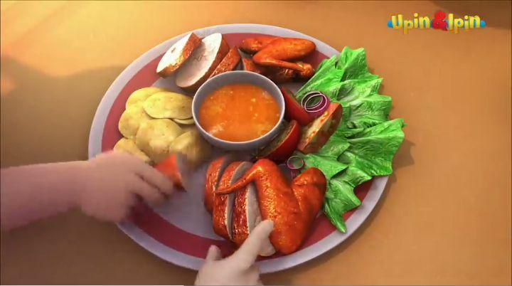 Ayam golek di dunia Upin dan Ipin (youtube.com/Les' Copaque Production)