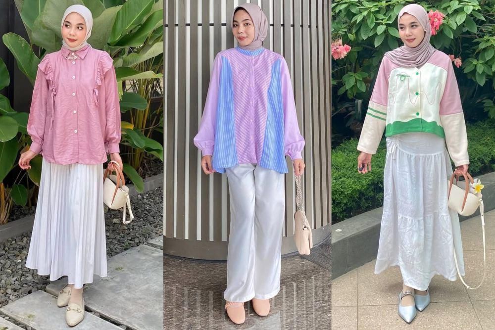 7 Ide OOTD Nuansa Pink ala Putri Nasya, Cute hingga Smart Casual!