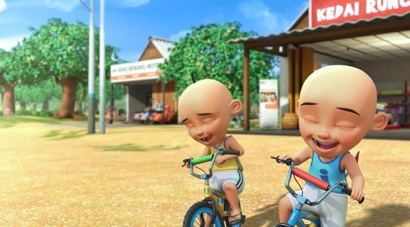 Upin dan Ipin bersepeda (youtube.com/@lescopaque)