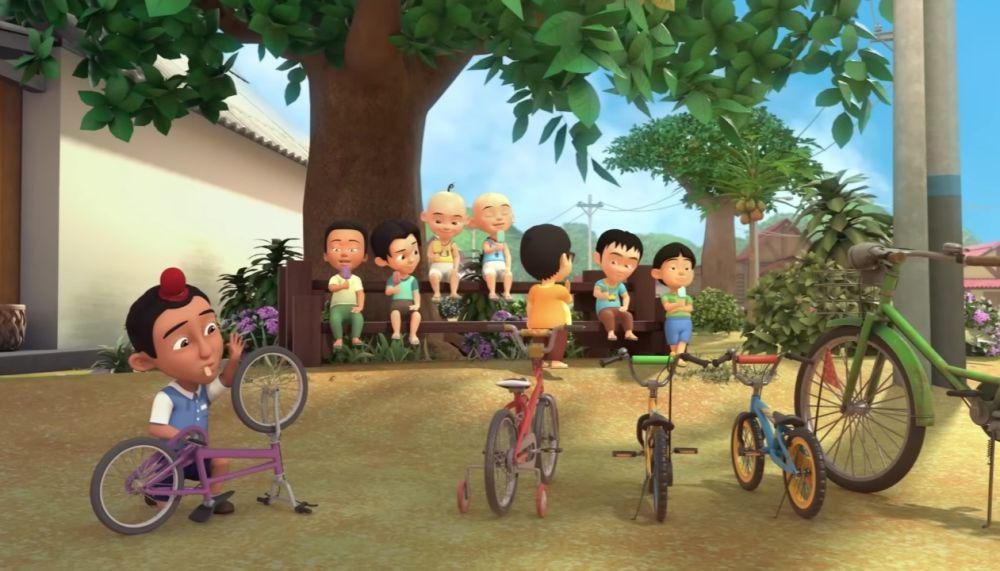 Dzul, Ijat, dan teman-teman di serial kartun Upin dan Ipin (youtube.com/Les' Copaque Production)