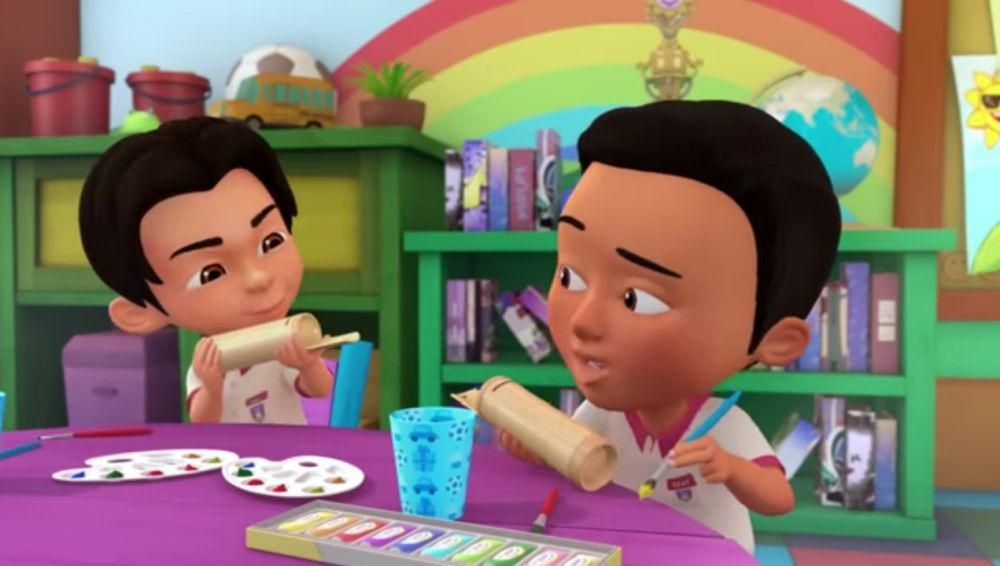 Dzul dan Ijat di serial kartun Upin dan Ipin (youtube.com/Les' Copaque Production)