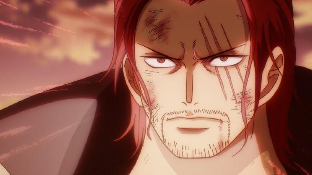 Shanks mengeluarkan Haoshoku Haki (dok. Toei Animation/One Piece Film: Red)