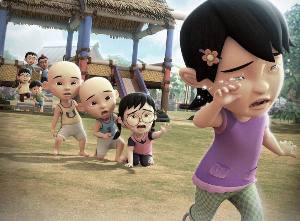 cuplikan Susanti menangis (dok. Les' Copaque/Upin dan Ipin)