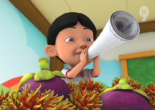 cuplikan Mail berjualan di kelas (dok. Les' Copaque/Upin dan Ipin)