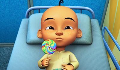 cuplikan Upin sedang disunat (dok. Les' Copaque/Upin dan Ipin)