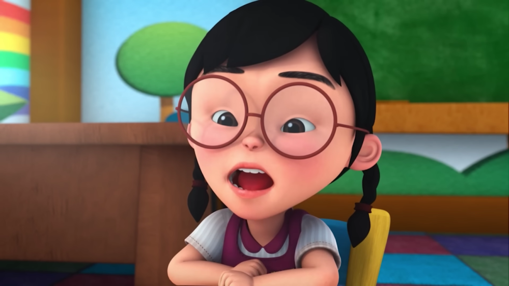 cuplikan Mei Mei berbicara (dok. Les' Copaque/Upin dan Ipin