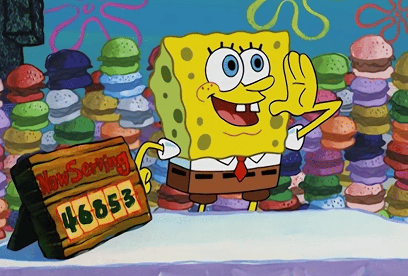 cuplikan membuat krabby patty sendiri (dok. Nickelodeon/SpongeBob SquarePants)