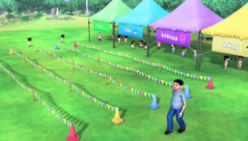 cuplikan episode Sedia... Mula! di serial Upin dan Ipin (youtube.com/Les' Copaque Production)