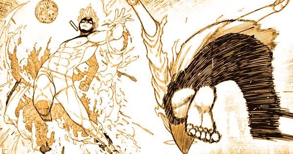 Okarun berduel melawan Jiji mode Evil Eye - Dandadan