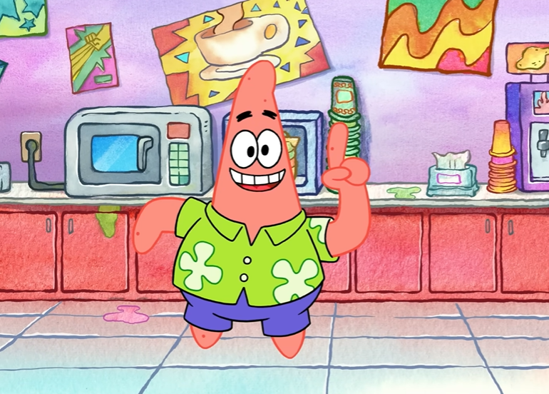 cuplikan Patrick bahagia (dok. Nickelodeon/SpongeBob SquarePants)