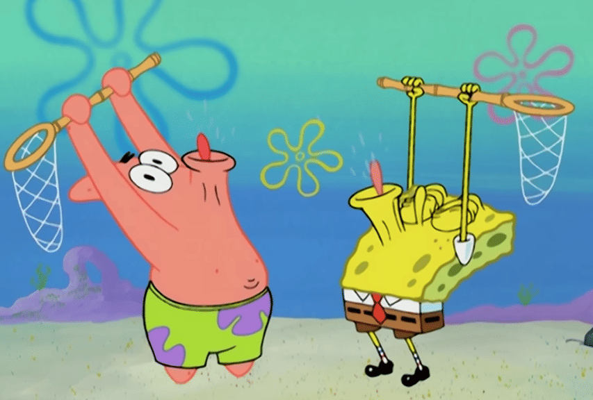 cuplikan SpngeBob dan Patrick berburu ubur-ubur (dok. Nickelodeon/SpongeBob SquarePants)