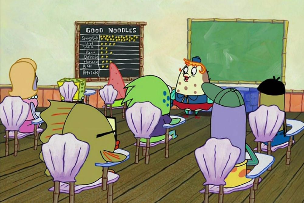 suasana ruang kelas Nyonya Puff (dok. Nickelodeon/SpongeBob SquarePants)