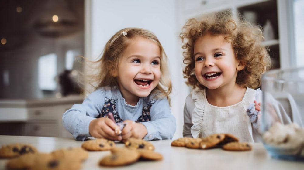 ilustrasi anak kecil makan cookies (vecteezy.com/Sunchai Suwasri)