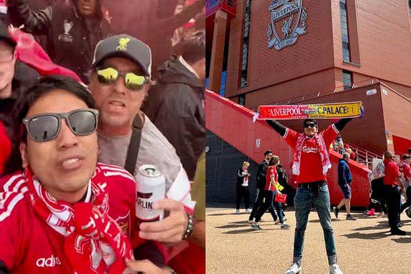 Potret Desta Rayakan Liverpool Juara, Bareng Fans di Inggris | IDN Times