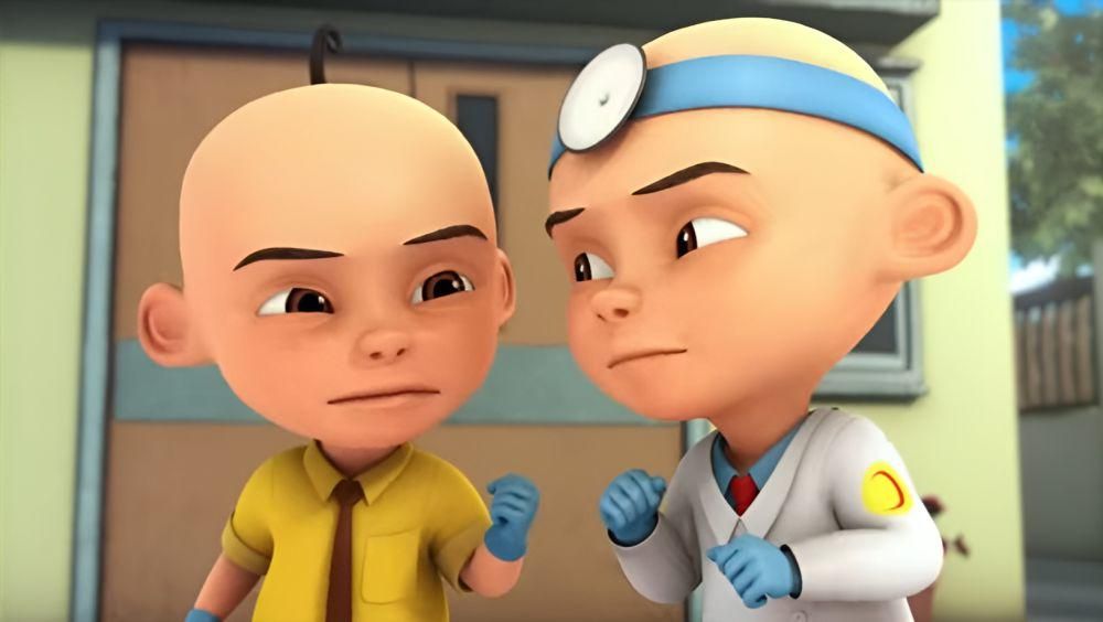 Cuplikan episode "Hapuskan Virus" (Les' Copaque Production/Upin & Ipin)