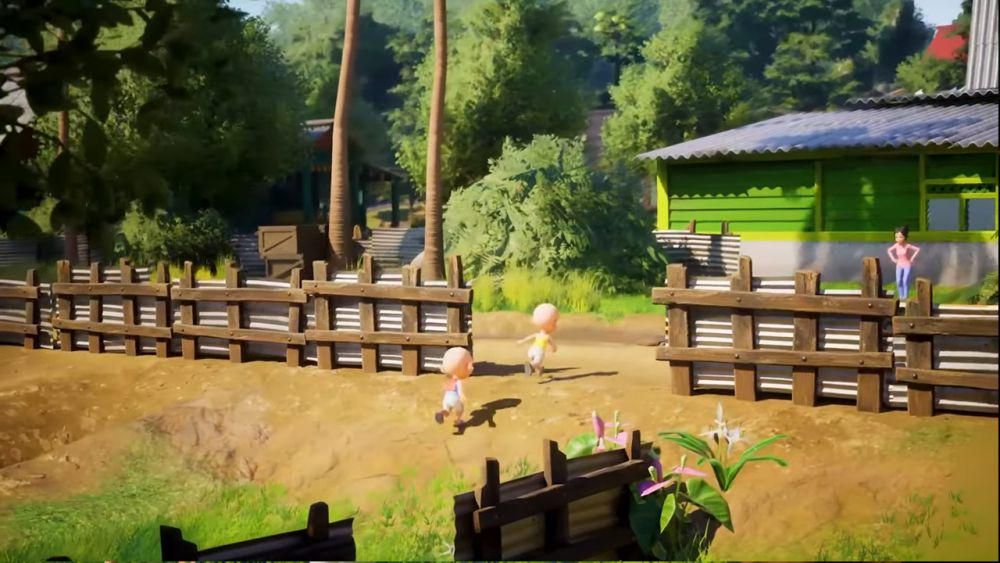 cuplikan area open world Kampung Durian Runtuh di Upin & Ipin Universe (Dok. Streamline Studios/Upin & Ipin Universe)
