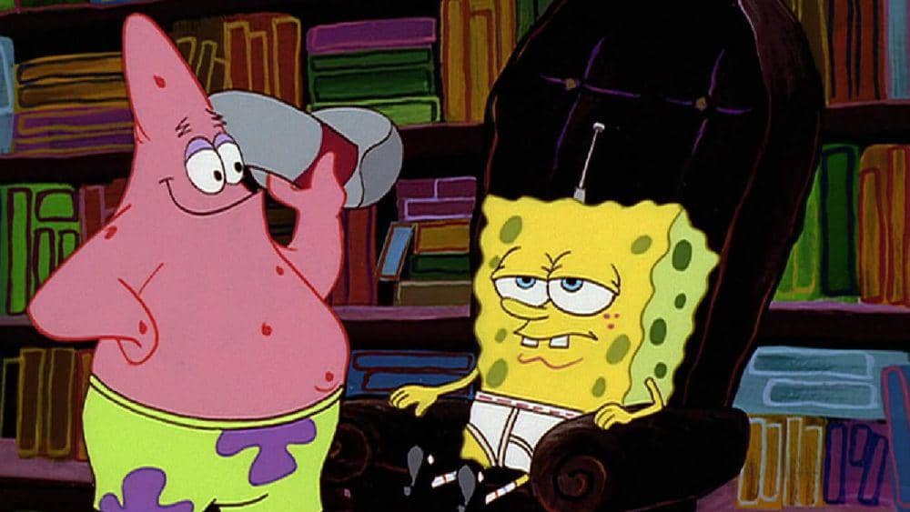 Patrick membantu SpongeBob untuk lolos ujian SIM. (dok. Nickelodeon/SpongeBob SquarePants)
