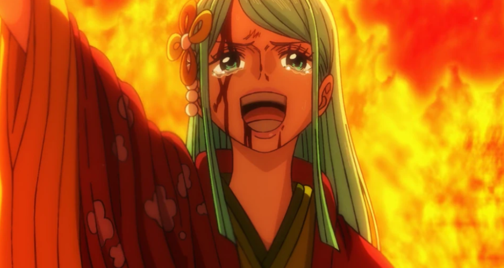 Kozuki Toki melawan dengan caranya sendiri ( Eiichirou ODA, Toei Animation Co., Ltd.)