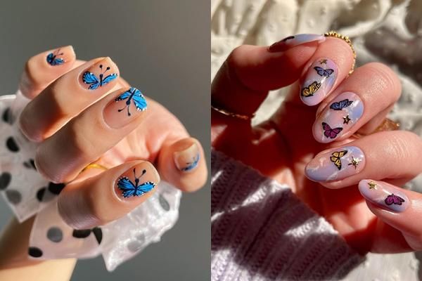 10 Inspirasi Nail Art Bertema Kupu-kupu, Artsy Banget!