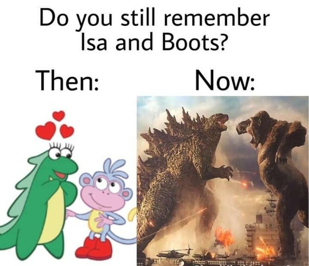 7 Meme Boots Dora the Explorer, Pacarnya Godzilla?