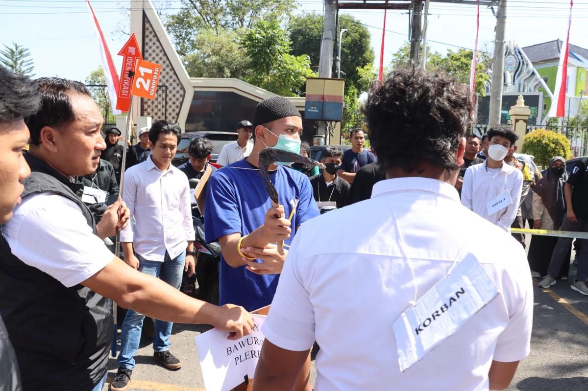 Fakta-fakta Rekonstruksi Duel Celurit yang Tewaskan Pelajar di Bantul