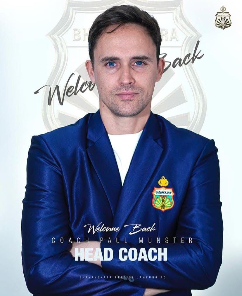 Resmi Umumkan Pelatih, Paul Munster Pelatih Bhayangkara Presisi Lampung FC