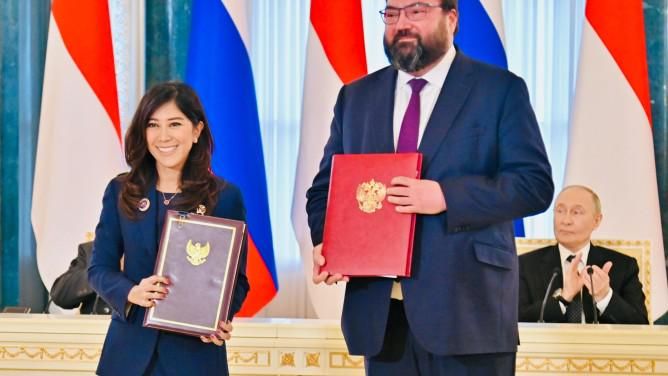 RI-Rusia Teken Pengembangan Jaringan 5G, Disaksikan Prabowo dan Putin